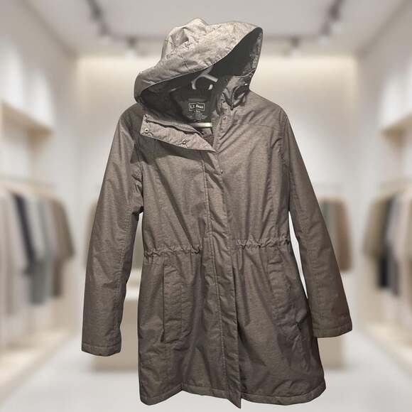 L.L.Bean Jackets & Blazers - L.L.Bean Women's Winter Warmer Hooded Parka Coat Fleece Lined Gray